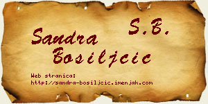 Sandra Bosiljčić vizit kartica